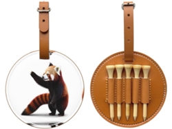 Bolsa de golf negra con estampado de panda rojo: fácil de transportar y más eficiente para jugar.