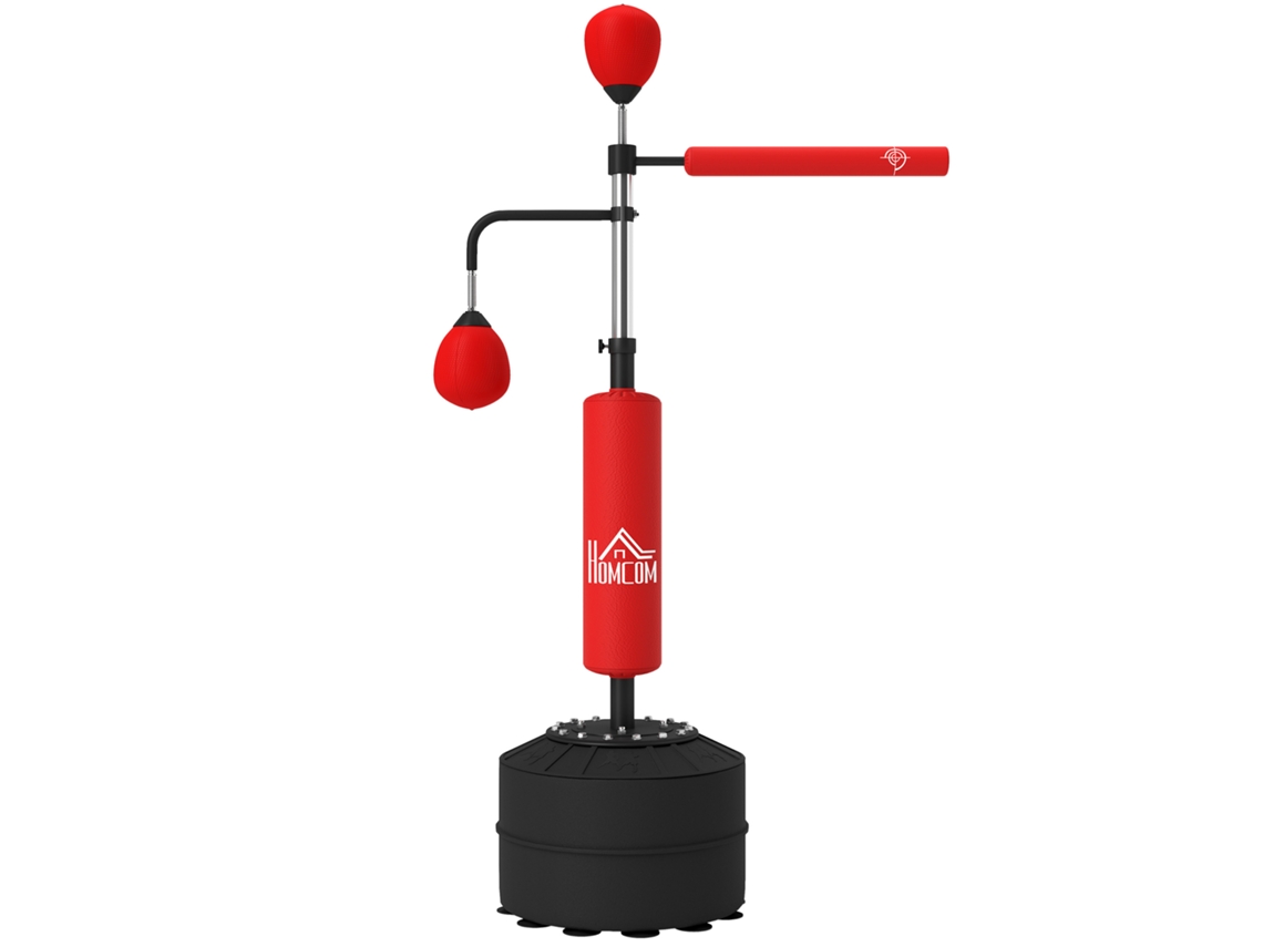 Soporte para saco de boxeo ajustable 4 en 1, 160-230 cm, rojo