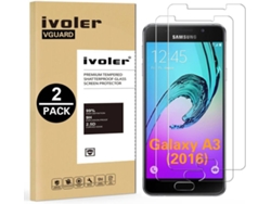 2x Protector Cristal Templado Samsung Galaxy A3 2016 HONGWE.