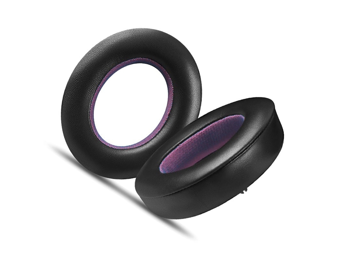 Almohadillas para los oídos Szsmart compatibles con almohadillas de piel de cordero negras y moradas