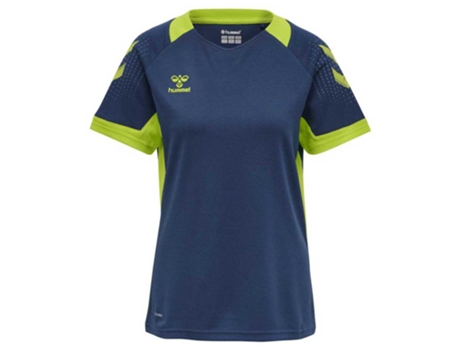 Camiseta de Mujer para Fútbol HUMMEL Lead Poly Azul (M)