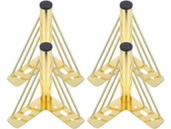 Patas Soporte 4piezas Metálicas Muebles Estilo Moderno Sofá