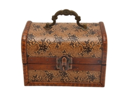 Caja De Madera Vintage Para Guardar Joyas Con Cerradura Y Diseño Retro.