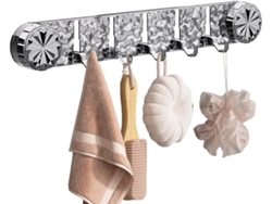 Ganchos de ducha con 5 ganchos, toalleros de baño, ganchos de pared resistentes y antideslizantes, Slowmoose