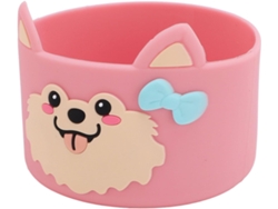 Funda Protectora De Silicona Antideslizante Para Biberón Con Diseño De Perro De Dibujos Animados