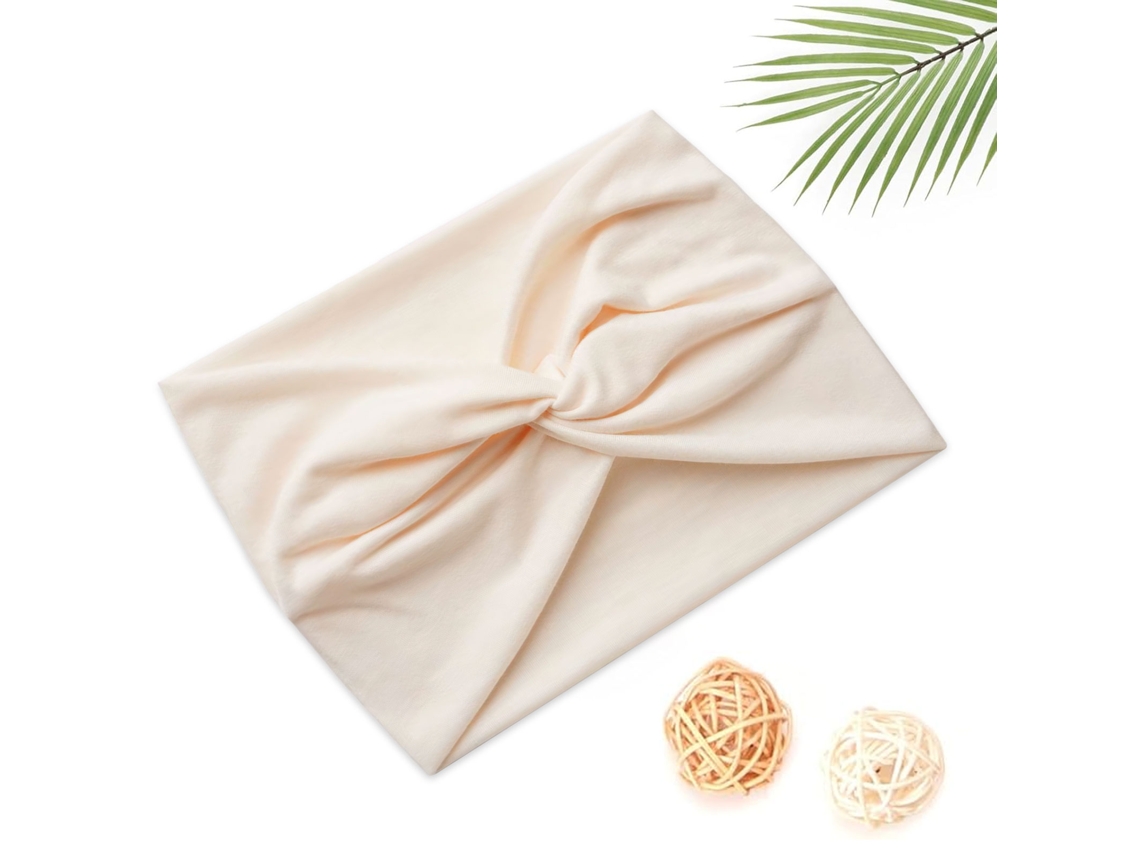 Bandera cruzada para cabello de algodón suave, beige marfil refinado AVIZAR