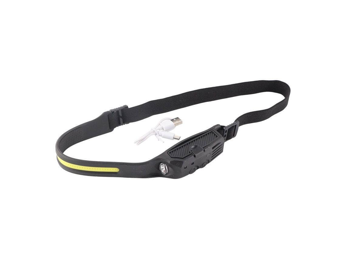 Linterna LED recargable por USB BJ-Frontal con 4 niveles de intensidad, doble interruptor y sensor inteligente COB de silicona para ciclismo al aire libre.