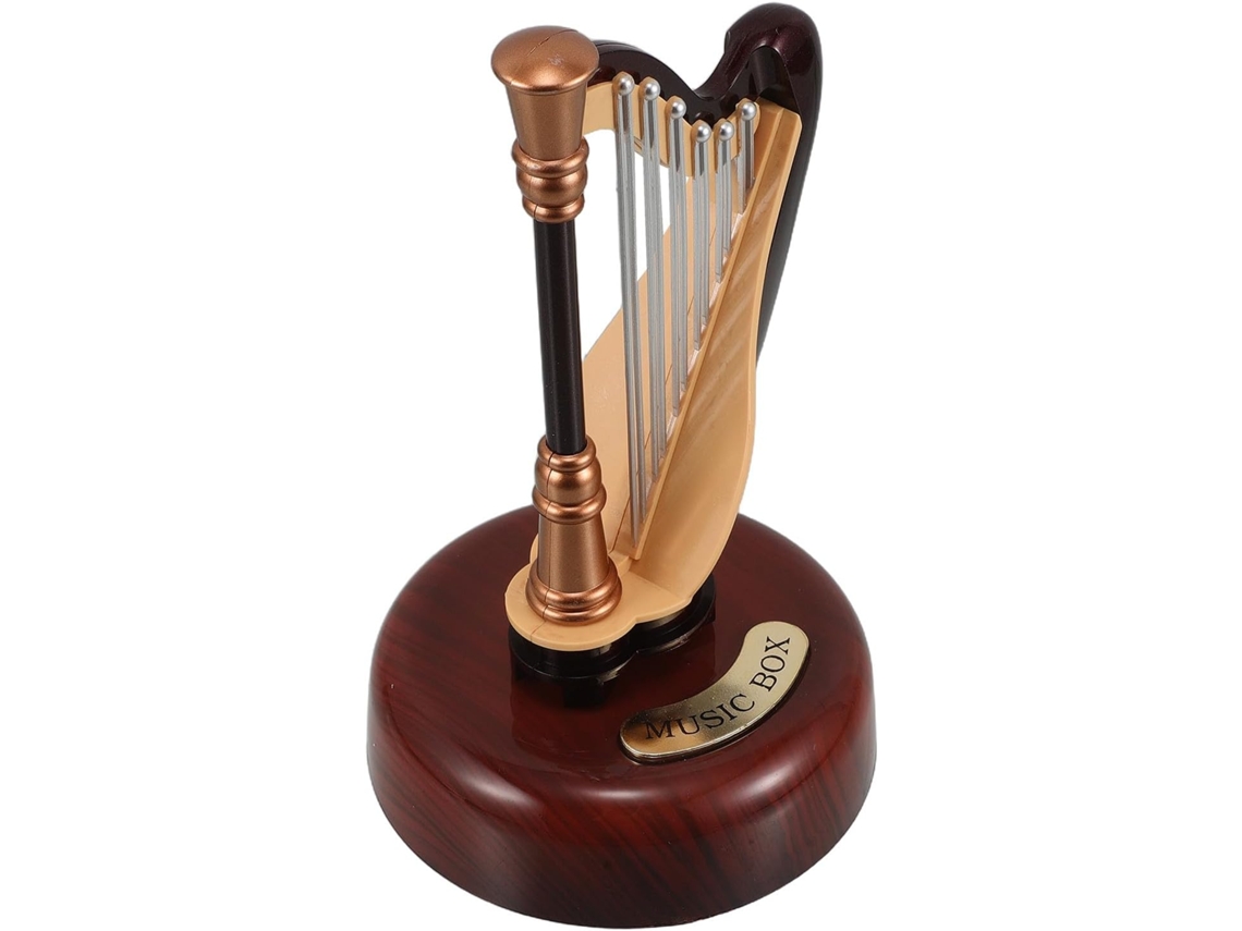 Música Plástico Marrón Sonido Elegante Adorno Instrumento Miniatura Decoración Oficinas Ceremonias Mini Caja