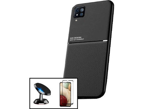 Carcasa + Protector + Soporte Magnético Samsung Galaxy A22 PHONECARE Magnetic Lux Negro