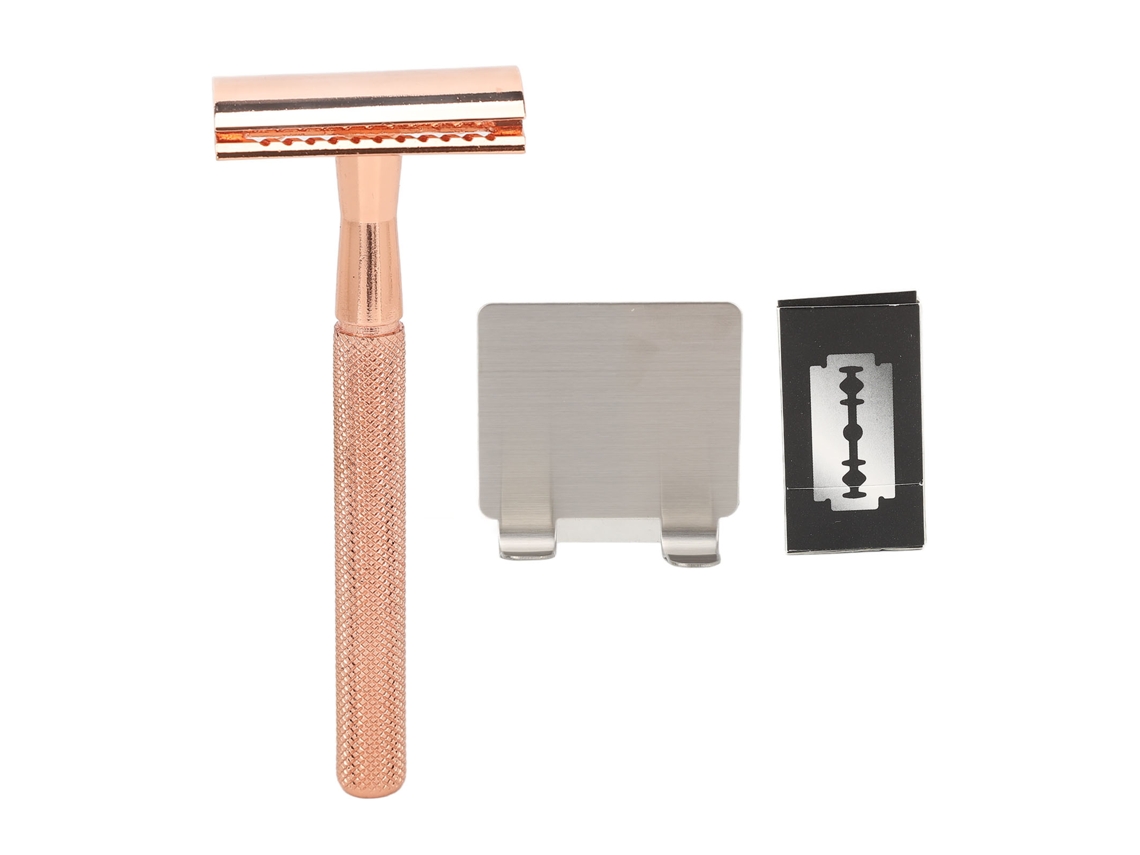Cabo de lâmina de cabelo portátil manual à prova d'água em metal para salões de beleza, cor rosa e ouro (2026).