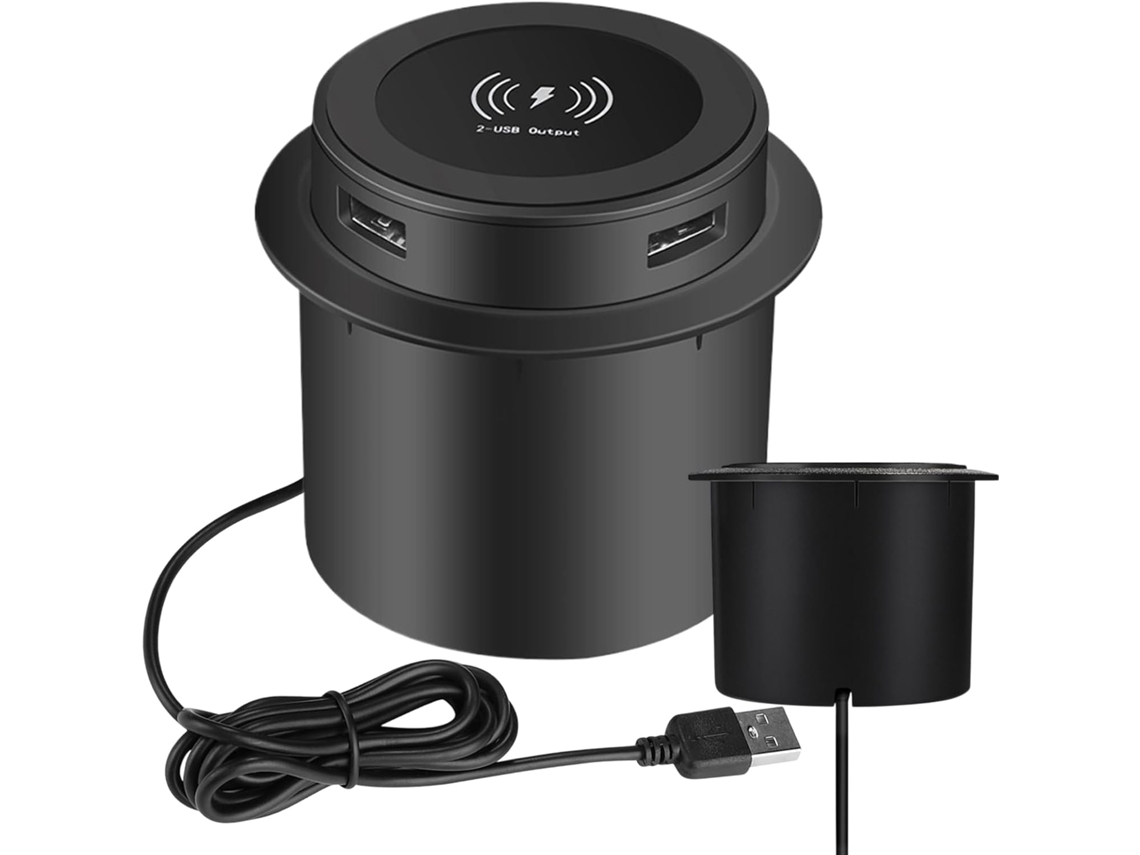 Cargador De Escritorio Usb Integrado, Accesorio Multifuncional Para Smartphone Para La Cama O El Salón.