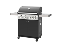 Barbacoa De Gas Para Exteriores Con 14,5 Kw De Potencia, Compatible Con Butano Y Propano, 4 Quemadores Principales Más 1 Lateral.