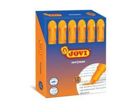 Pack 12 Marcadores Fluorescentes Cera Gel Naranja
