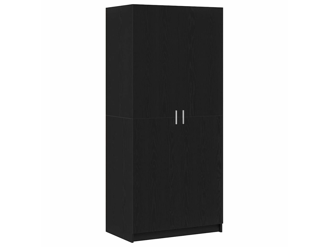 Armario de roble negro con estante MAISON EXCLUSIVE (80x50,5x180 cm)