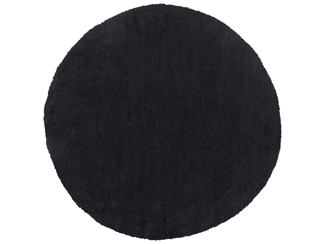 Alfombra BELIANI Demre de Poliéster Negro 140x140