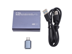 Cartão De Captura De Vídeo 4k Usb 3.0 Hd Plug And Play Para Streaming Live, Gravação De Vídeo No Computador E Celular