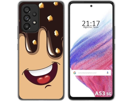 Carcasa para Samsung Galaxy A53 5G TUMUNDOSMARTPHONE Dibujos Helado Chocolate Multicolor