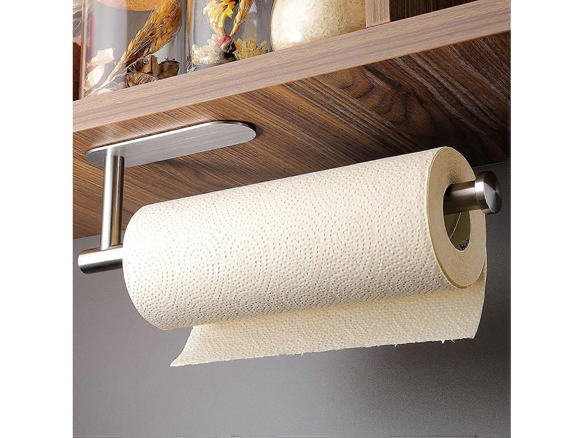 Porta Toallas De Papel Autoadhesivo Sin Perforar Acero Inoxidable Para Cocina
