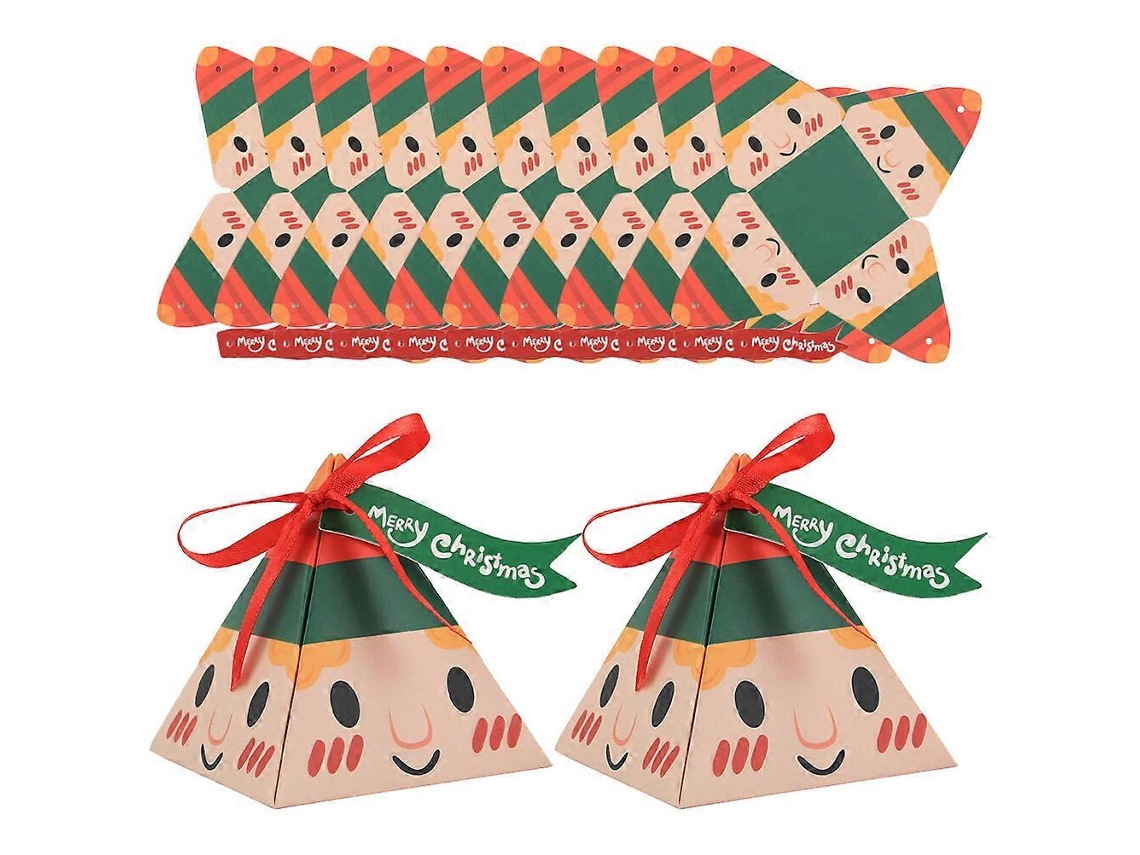 Juego de 50 cajas para dulces navideños, contenedores para regalos y cajas para recuerdos de fiestas navideñas. Hengjian