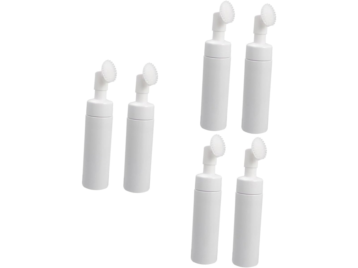 Juego De 6 Frascos De Viaje Con Pincel, Frascos Rellenables Con Espuma Para Cosméticos Y Productos Para El Cuidado De La Piel.