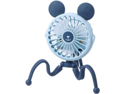 Ventilador De Escritorio Usb Ventilador Recargable Para Cochecito Bebé Cama Silencioso Retráctil Con Clip