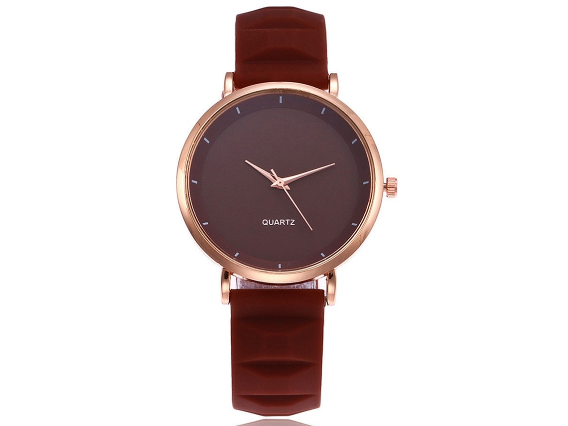 Reloj De Pulsera Analógico De Cuarzo Informal Para Negocios, Para Parejas, Color Café.