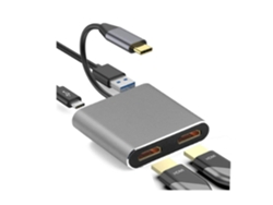 Adaptador Usb C A Dual Hdmi Usb 3.0 Pd YIZHOOD Inf130 Negro