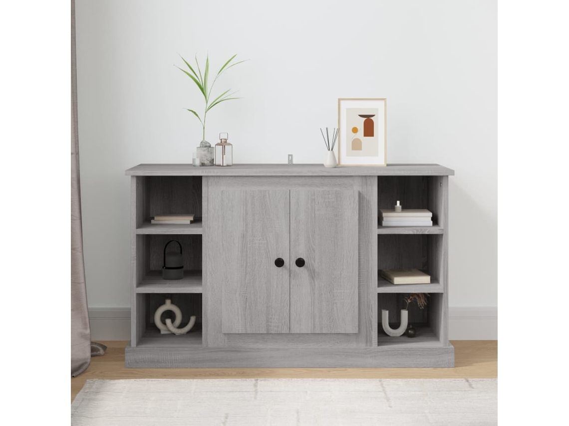 Aparador De Madera Contrachapada Gris Sonoma 100x35,5x60 Cm