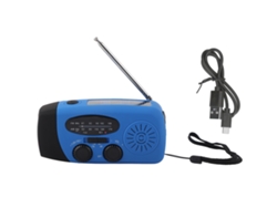 2026-radio Solar De Manivela Multifuncional Con Linterna Led Para Emergencias Y Camping Al Aire Libre Azul Europa