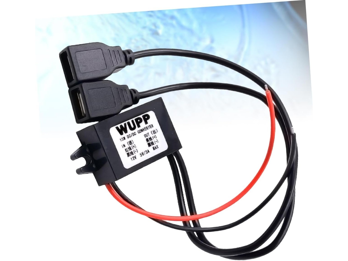 Módulo Convertidor De Corriente Continua De 12 V A 5 V Para Coche Con Doble Puerto Usb Y Fuente De Alimentación Reductora.