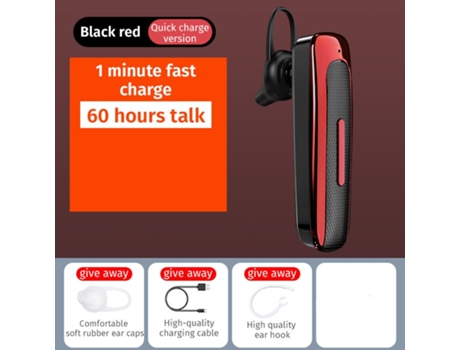 Kit Manos Libres E03 Smart Wireless Mobile Phone Universal Driving Business Mini Bluetooth Negro Rojo