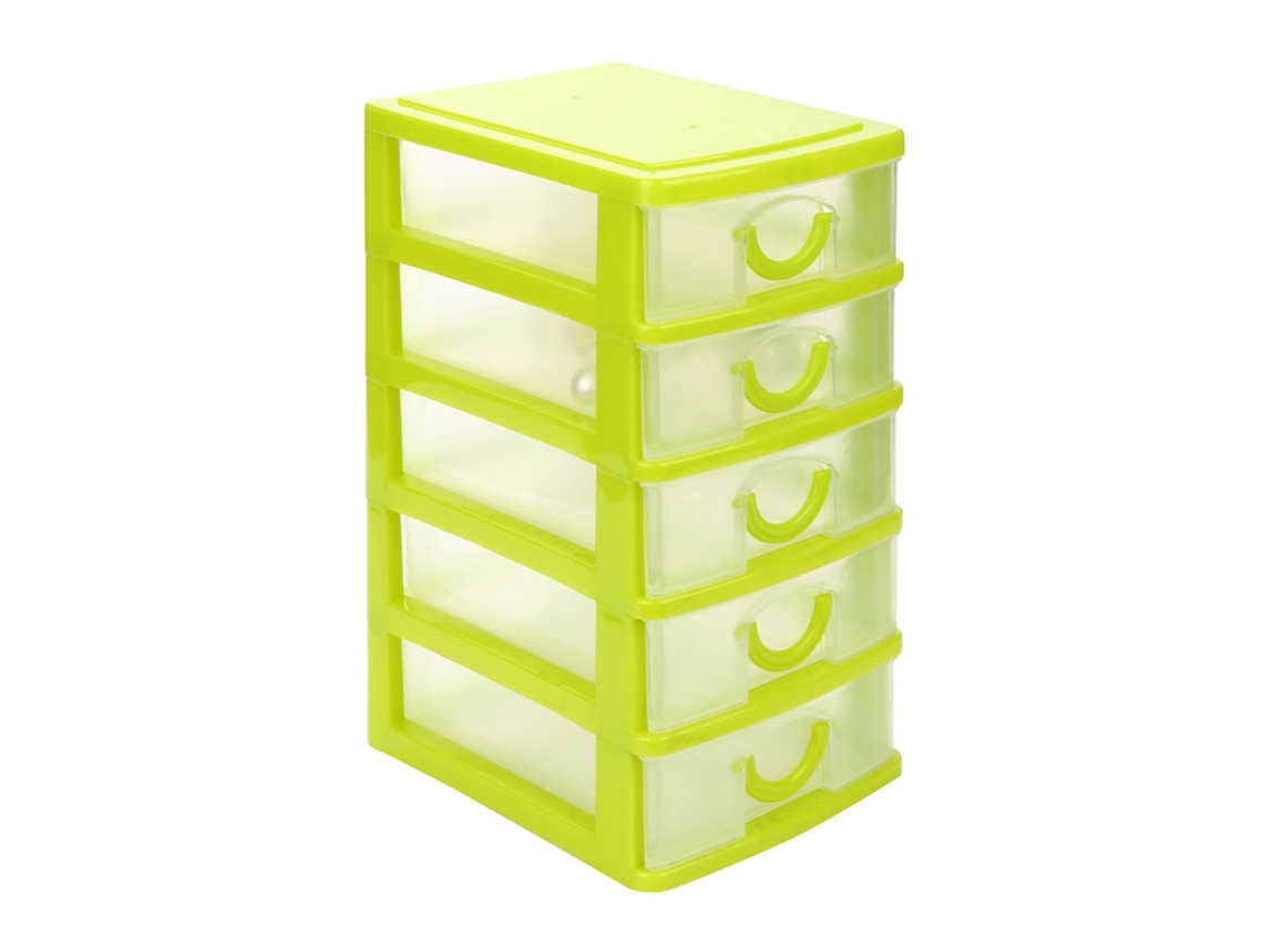 Organizador De Escritorio Con 5 Mini Cajones (verde)
