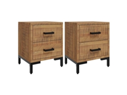 Maison Exclusive - Mesitas De Noche 2 Uds Madera Maciza De Pino 36x30x45 Cm