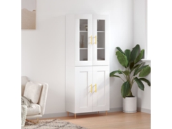 Aparador Alto Madera Contrachapada Blanco 69,5x34x180 Cm
