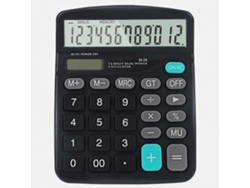 Calculadora Básica De Doble Fuente Con 12 Dígitos, Pantalla Lcd Grande Y Botones Táctiles Para Uso Portátil O De Sobremesa.