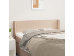 Cabecero De Cuero Sintético Color Capuchino 147x16x78/88 Cm