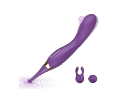 Vibrador de clítoris y punto G de alta frecuencia - Estimulador de pezón vaginal superpotente y mejorado, morado