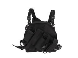 Arnés De Pecho Para Radio Walkie Talkie Oxford Ajustable Con Amplio Espacio Negro Bolsa Universal