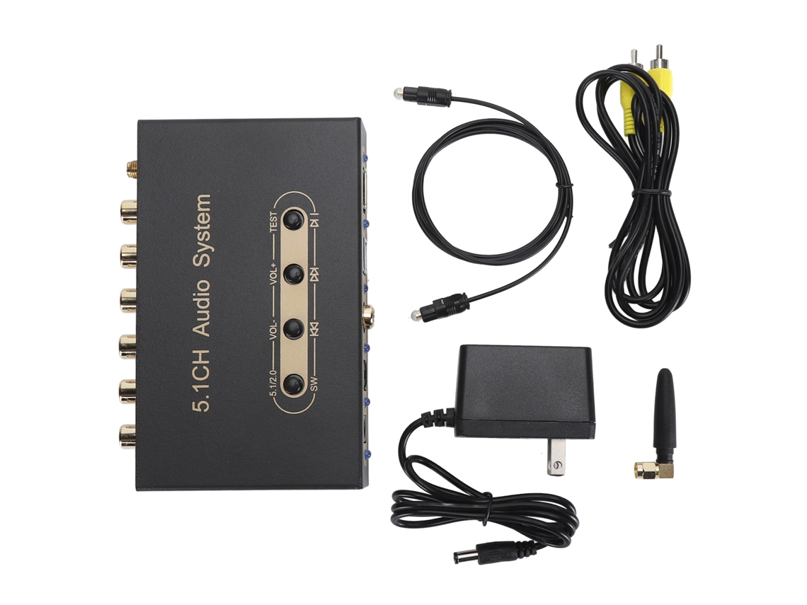 Decodificador De Sonido 5.1 Canales Con Arc, Fibra Óptica, Coaxial, Bluetooth, Dts, Ac3, 100-240 V, Enchufe Estadounidense.