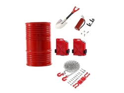 Accesorios Decorativos Mini Rc Set Herramientas Simuladas Aleta Tanque De Combustible Cabrestante Para Coche De Escalada Rock Crawler 1:10