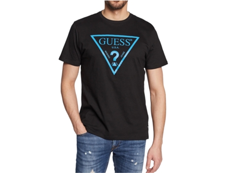 Camiseta GUESS JEANS Algodón Hombre (S - Negro)