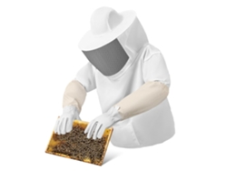 Equipo De Protección Para Apicultura Con Guantes Ventilados Y Mono Con Cremallera, Tejido Grueso Y Resistente A Las Picaduras Para Una Apicultura Segura.