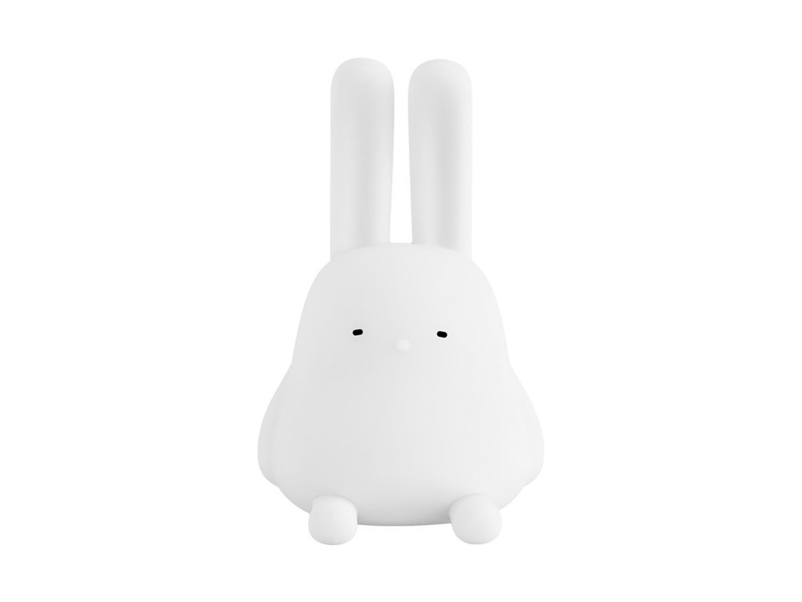 Lámpara de noche de silicona cálida con forma de conejo, plegable, con función de temporizador y regulable, con soporte para teléfonos móviles, ideal para niños.