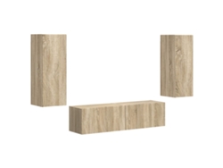 Conjunto de 2 piezas de soporte para TV de pared, roble, Sonoma, MAISON EXCLUSIVE