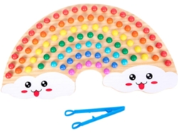 1 Juego De Mesa De Madera Con Cuentas De Colores - Educativo Para El Aprendizaje Temprano