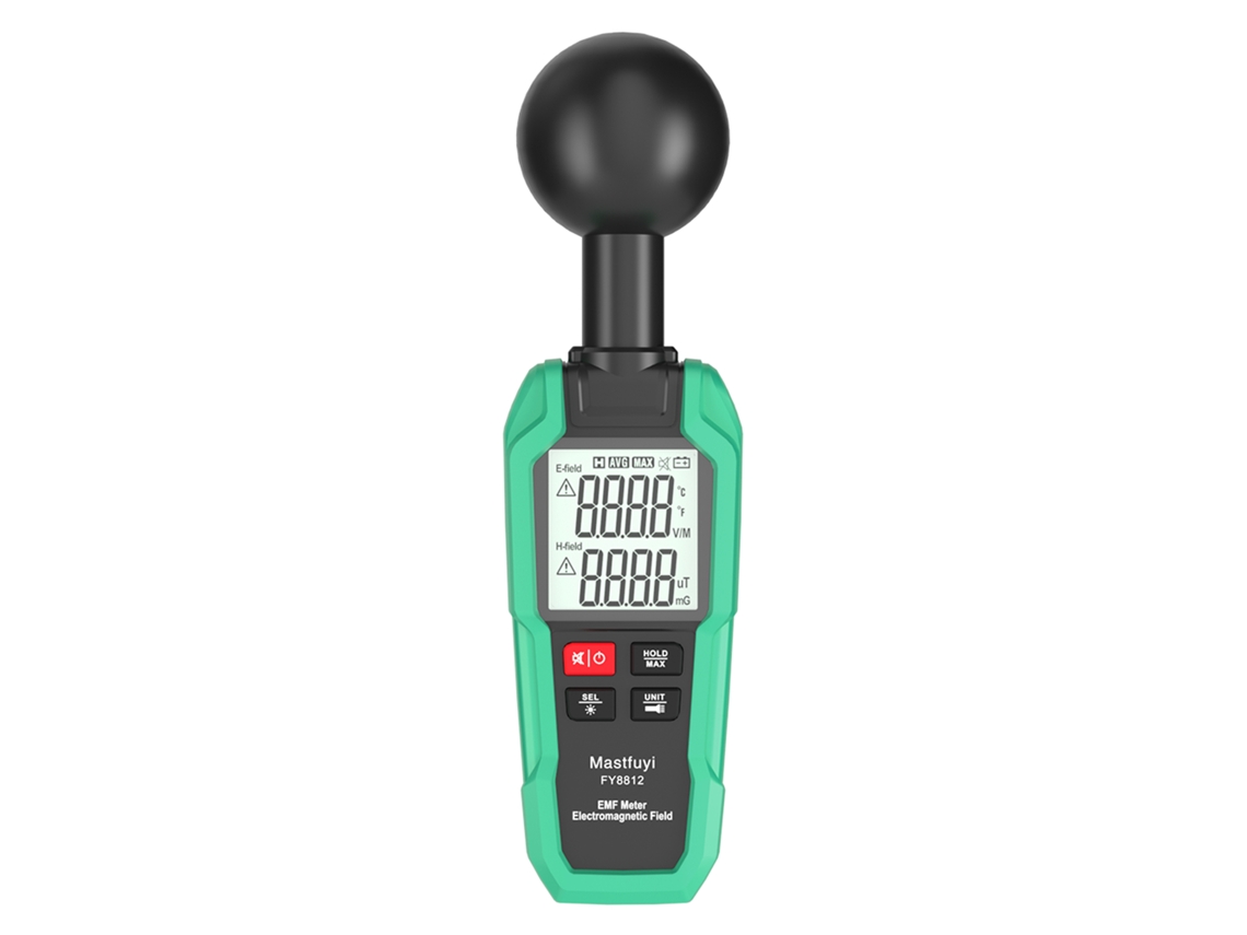 Medidor De Campo Electromagnético (cem) Con Pantalla Lcd De 2 Pulgadas, Linterna Y Medición Precisa.