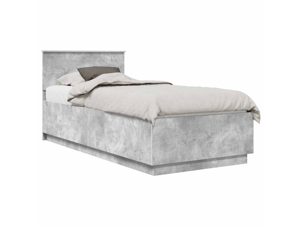 Maison Exclusive - Estructura De Cama Con Cabecera Gris Hormigón 100 X 200 Cm