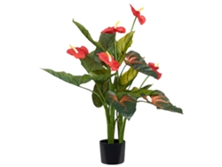Planta Artificial Beliani Anthurium De Material Sintético Verde 63x63x95