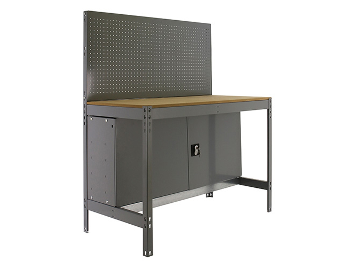 Bancada de trabalho com painel de ferramentas e armário inferior BT-2 LOCKER 1200 SIMONRACK
