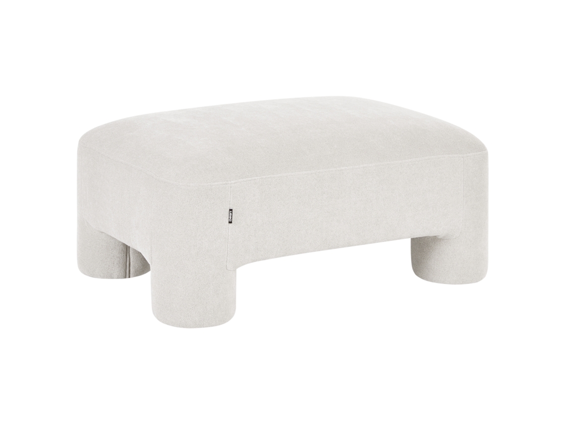 Repousa-pés Beliani Hogbo De Tecido Branco 100x70x45